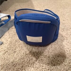 Blue Baby and Toddler hip or backpack holder with side by side option